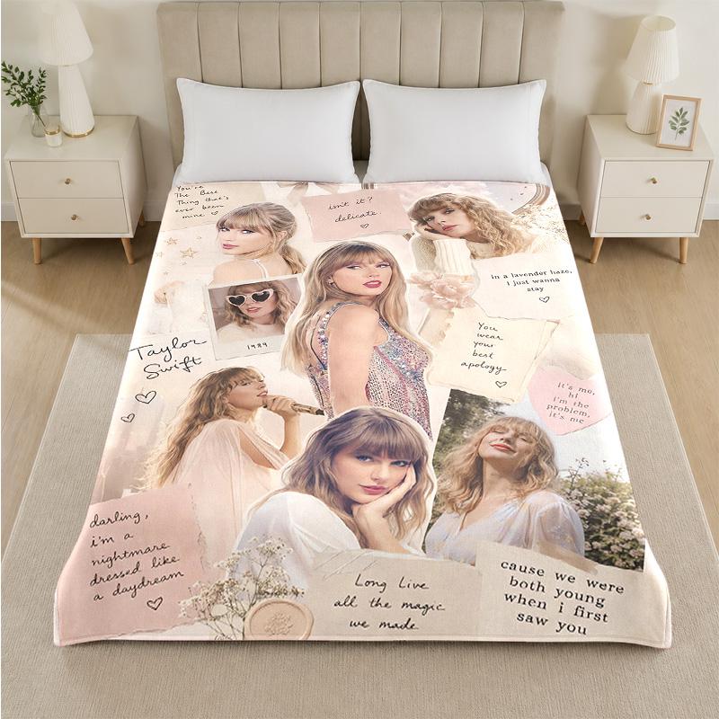 Taylor Swift drukas flaneļa sega, mājīga