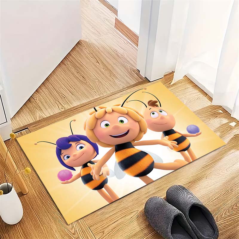 Tappetino Maya l'Ape Amici Stampa Personaggi Antiscivolo Ingresso Tappeto Pavimento Serie Animata Casa Corridoio Decorazione