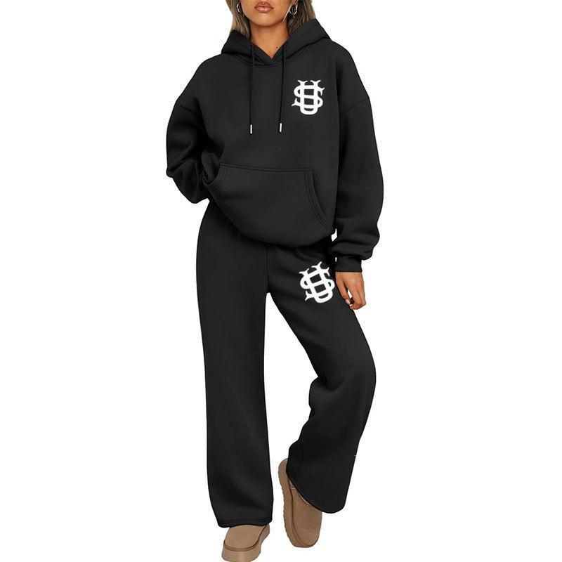 Unisex Trendy set mikiny a tepláků Y2K - Euro-americký Streetwear styl