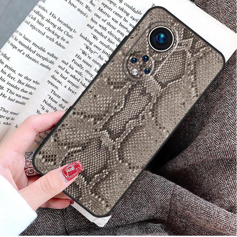 Snake Skin Texture Case For Honor Magic 8 6 7 Lite Honor 400 200 Pro 50 70 90 X8c X8b X9a X9c X9b X9d Win Cover
