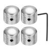 Uxcell 4pcs Metal Guitar Knobs Inch Universal Volume Tone Audio Control Dome Knobs Bass Speed Control Shaft Knobs Guitar Bass Accessory Wrench