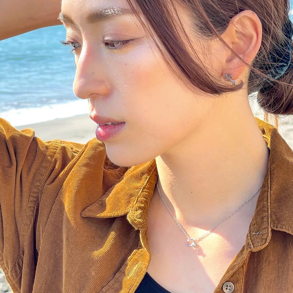 Surgical Stainless Steel Natural Stone Baby Ring Necklace Birthstone Metal Hypoallergenic [Piena] Women's (May Emerald)