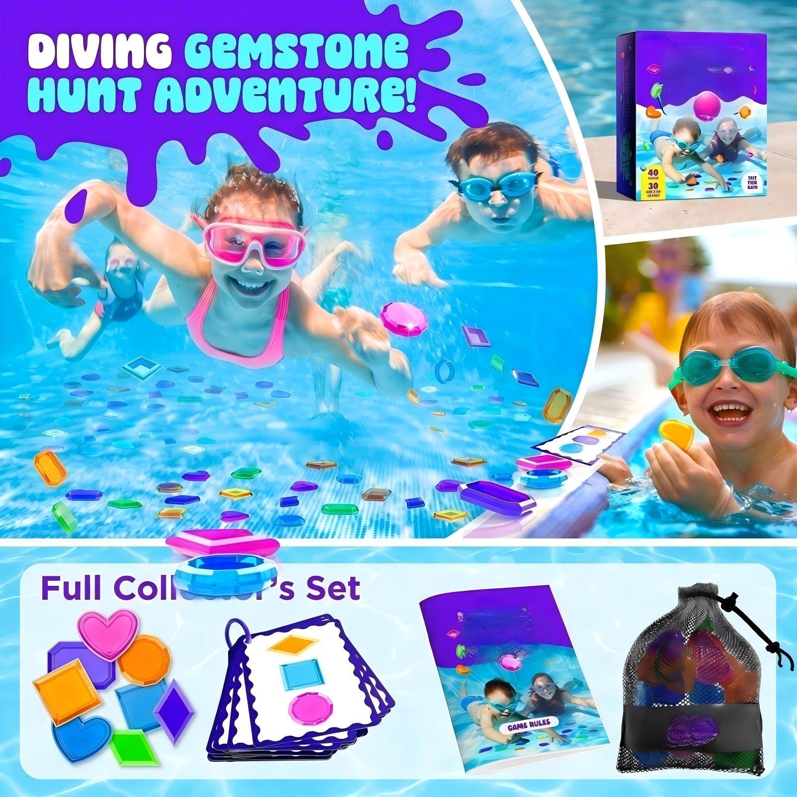 Kids Pool Number Diving Toys - Floating Sinking Number for Swimming Pool, Bath Time, Beach - Fun Toys for Toddlers Kids Ages 3+ One Size