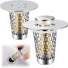 Universal Anti-Clog Push-Type Wash Basin Drain Filter and Deodorizing Stopper