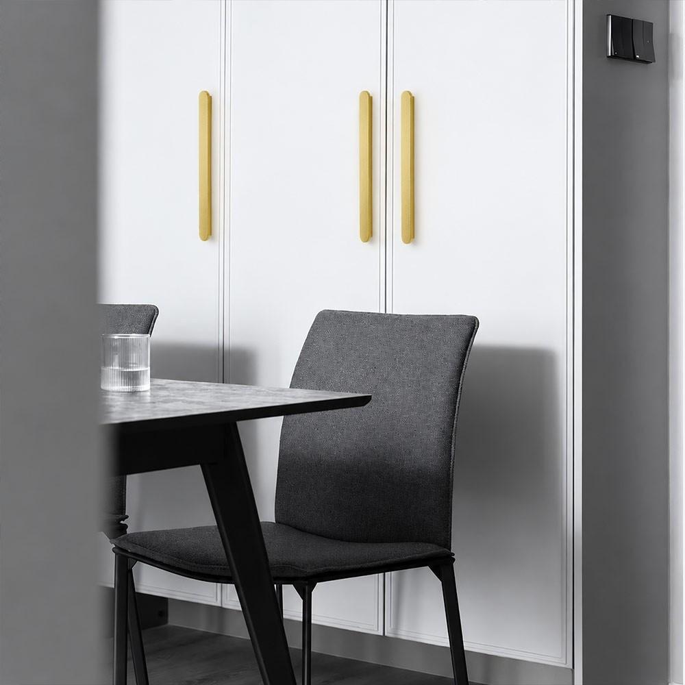 Aluminum Alloy Door Handles Gold Brushed Drawer Knobs Modern Cabinet Pulls Furniture Hardware