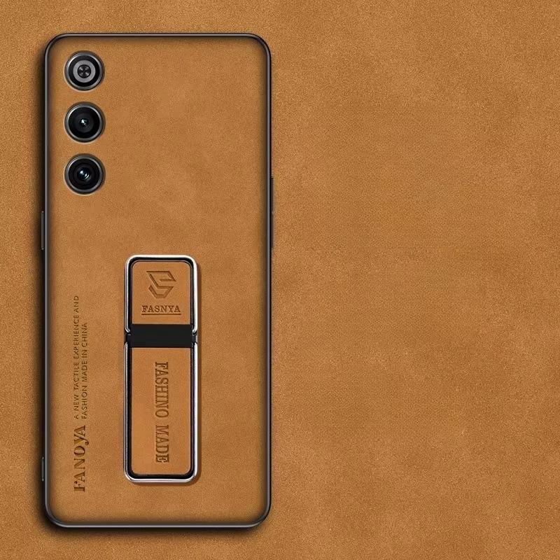 Pouzdro na telefon z ovčí kůže Redmagic 10 Air pro ZTE Red Magic 10 Pro+ Matný silikonový nárazník Stojánek Držák Zadní kryt