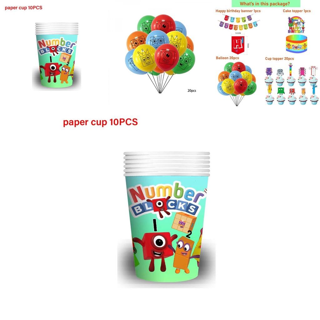 Numberblocks Theme Wedding Party Decoration Supplies High Quality Latex Balloons