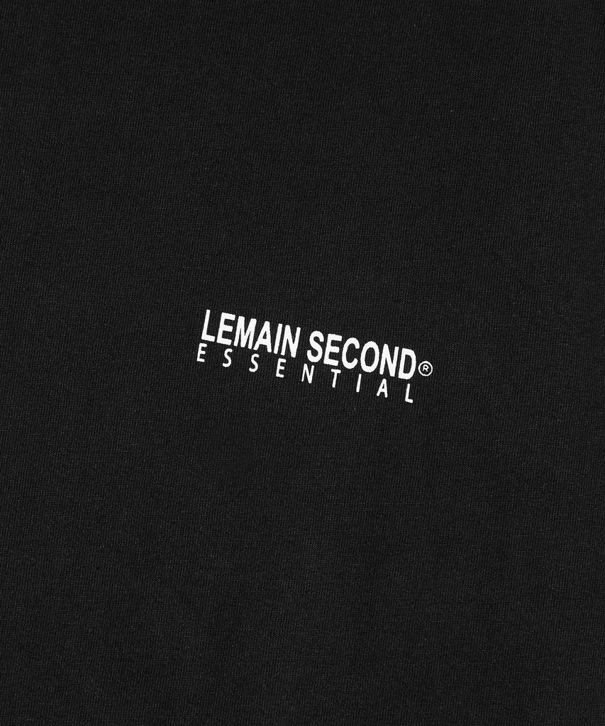 LEMAIN SECOND Basic Logo Print Oversized Short Sleeve T-Shirt [Black]