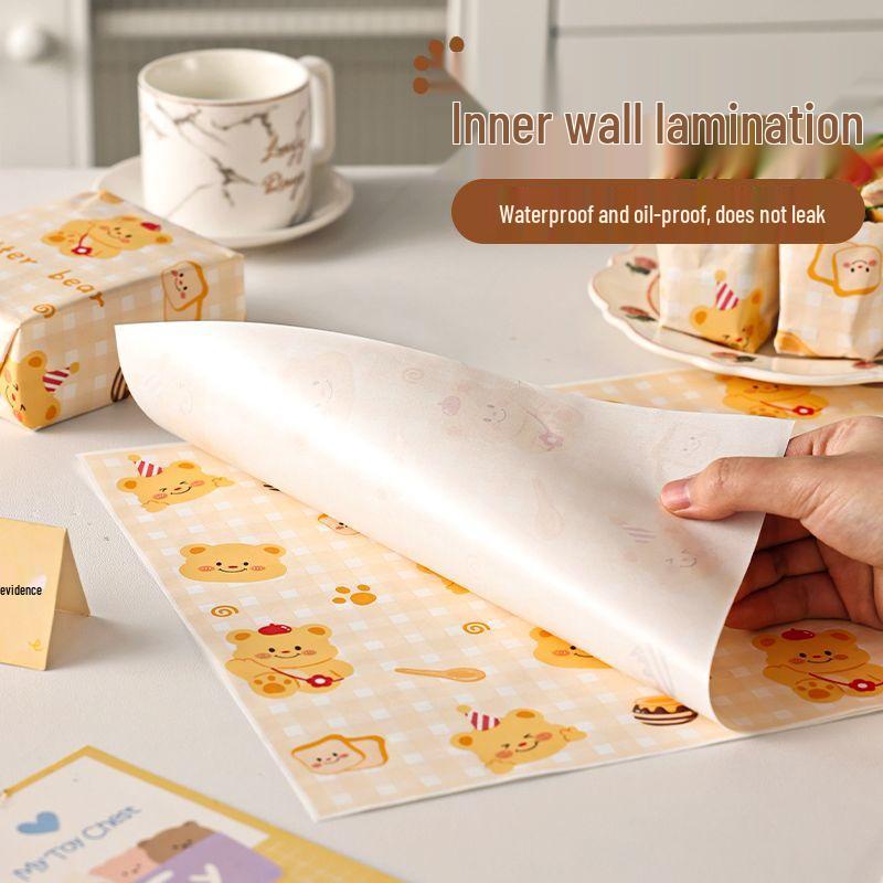 Premium 28x38 Food-Grade Wax Paper for Sandwiches & Rice Balls - Microwave Safe, Cute Design