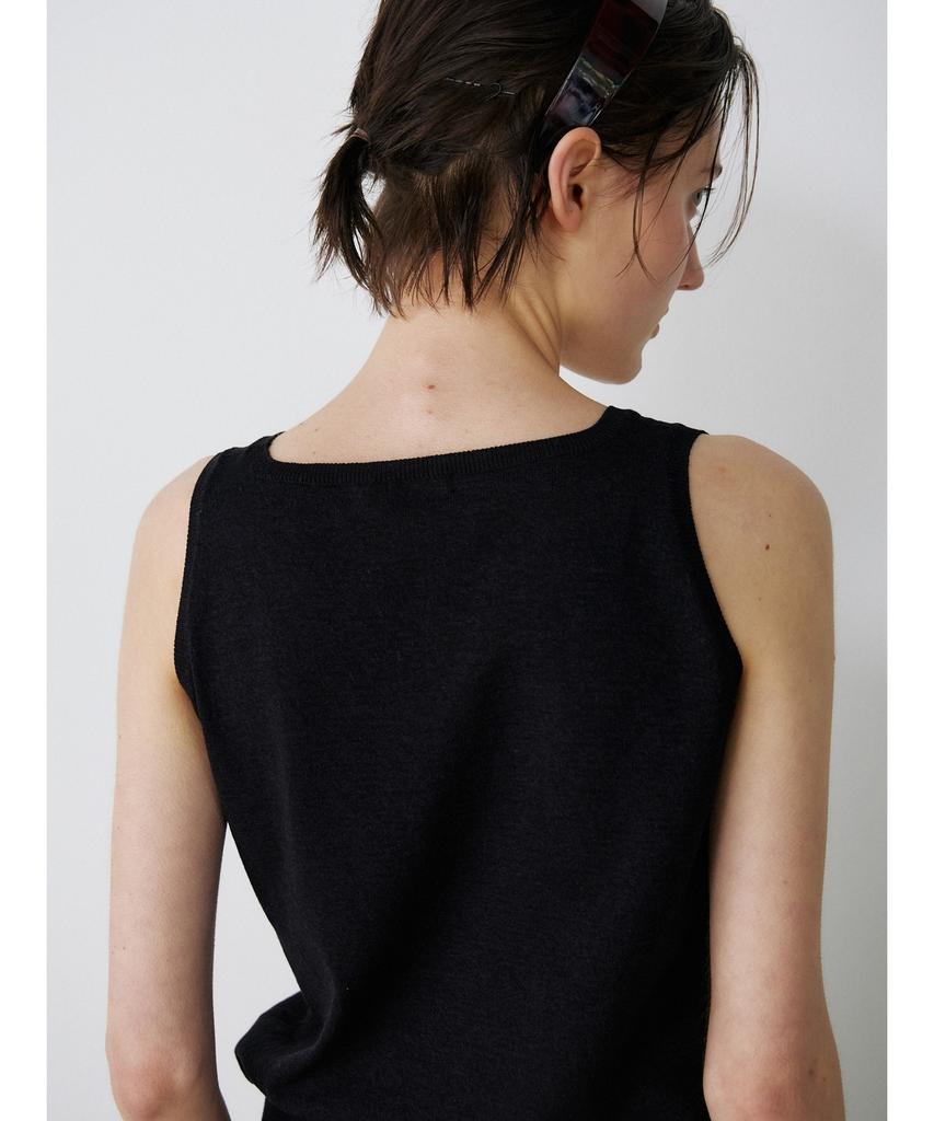 Ninnis Tie Sleeveless Knit Top (Black)