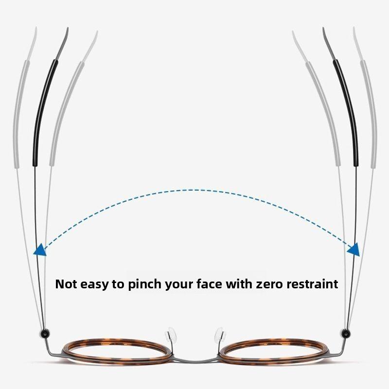 Metal Frame Luxury Reading Glasses New Vintage Round Full Frame Anti Blue Light Far Sight Eyeglasses Men's Business Eyewear