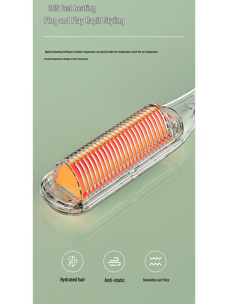 Dual-Use Ionic Hair Straightener & Curling Comb