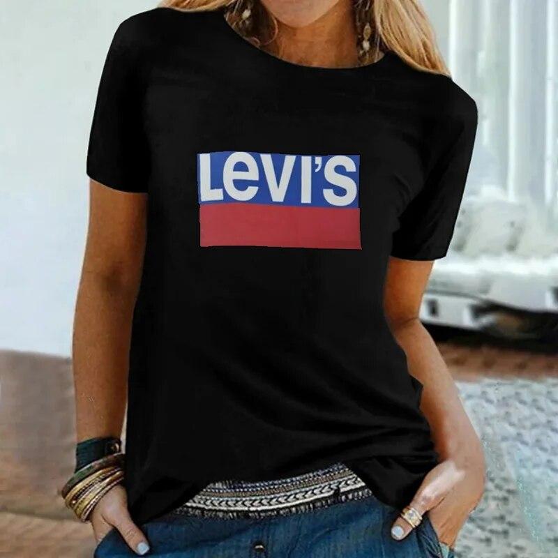 

Модная летняя женская футболка большого размера в минималистском стиле с 3D принтом букв и короткими рукавами, повседневный топ