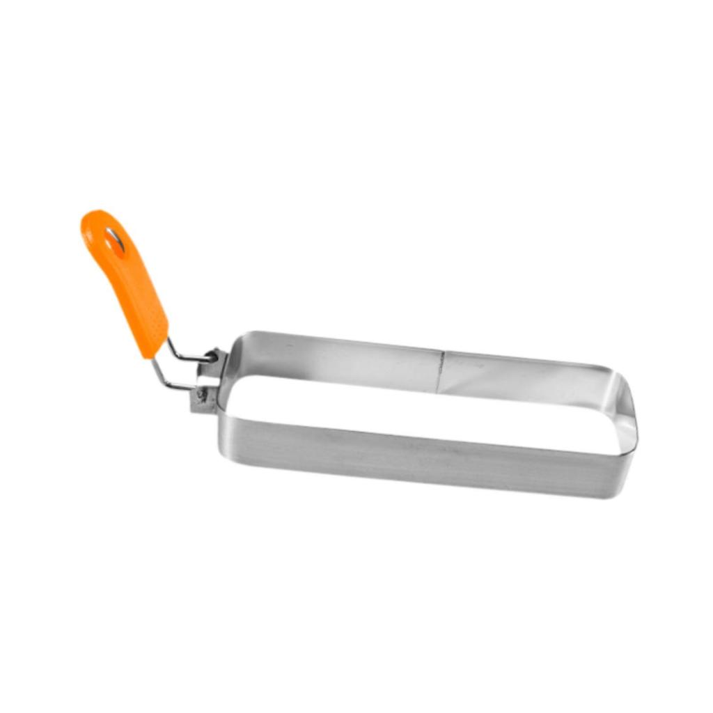 Egg Ring for Griddle Muffin Cafe Hotel with Handle Grill Accessories Burger Household Pancake Shaper Stainless Steel Rectangular
