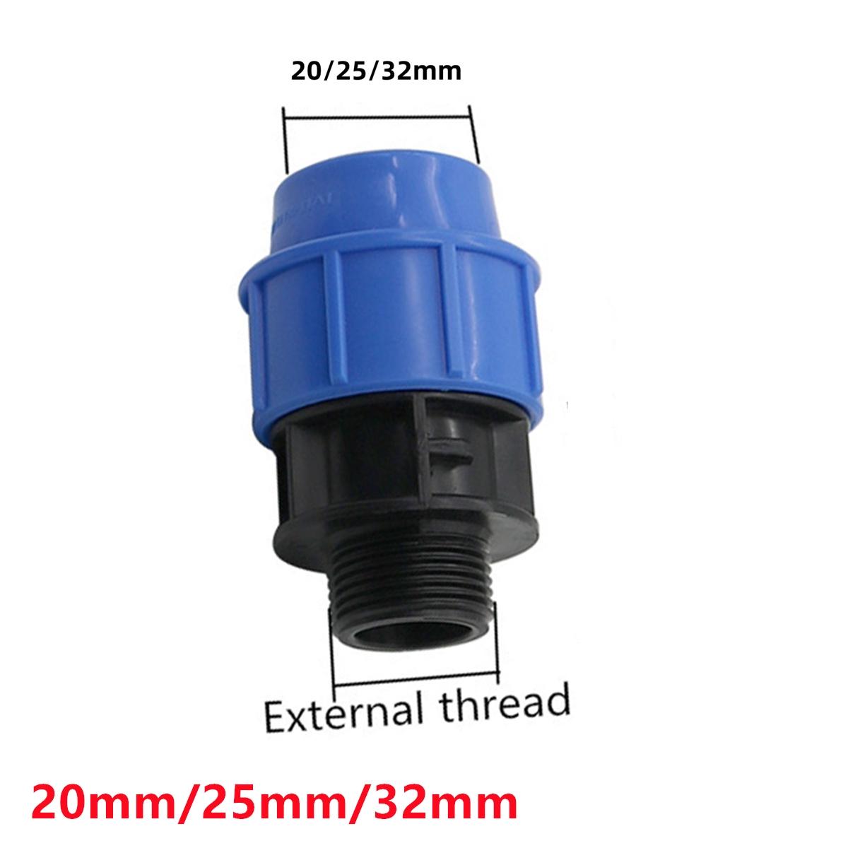 

DN20/25/32mm PE Pipe Quick Connector 1/2 3/4 1 Male/Female Thread Irrigation Hose Splitters Tee/Elbow/Straight/Valve/End Plug DN20mm