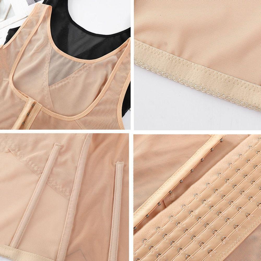 Plus Size Lace Trimmer Camisole Mesh Thin Compression Shapewear Slimming Body Shaper Sport