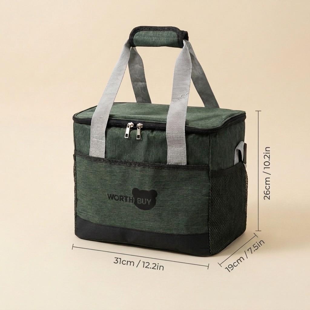 Large Insulated Lunch Bag Waterproof Thermal Cooler Bag Oxford Storage Bag with Shoulder Strap for Men Women Work Picnic Travel