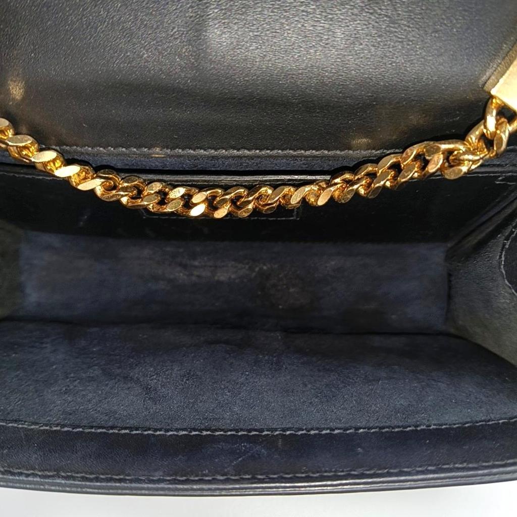 [Naudotas] Ysl Kate Auksinio Logotipo Grandinėlė Lygios Odos Kutai Peties Rankinė - Geros Būklės #1LVX4KR