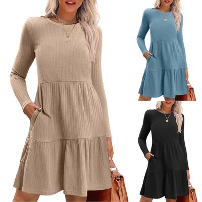 Women's Long Sleeve Casual Sundress Dress