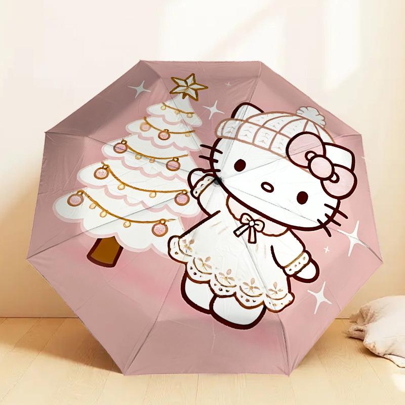 Kitty Christmas Edition: Cute and Festive Umbrella - Perfect for Outdoor Adventures, Travel Essentials, Lightweight and Durable 172