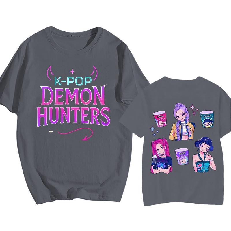9 Colors K-Pop Demon Hunters Trending T-Shirts Demonic Emblem Tee Shirt for Men Y2K Funny Plus Size Short Sleeve Clothes
