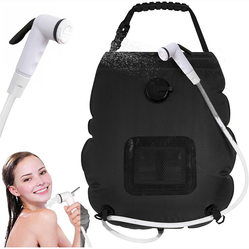 Portable Solar Shower Bag, Large Capacity Foldable Water Bag for Outdoor Camping