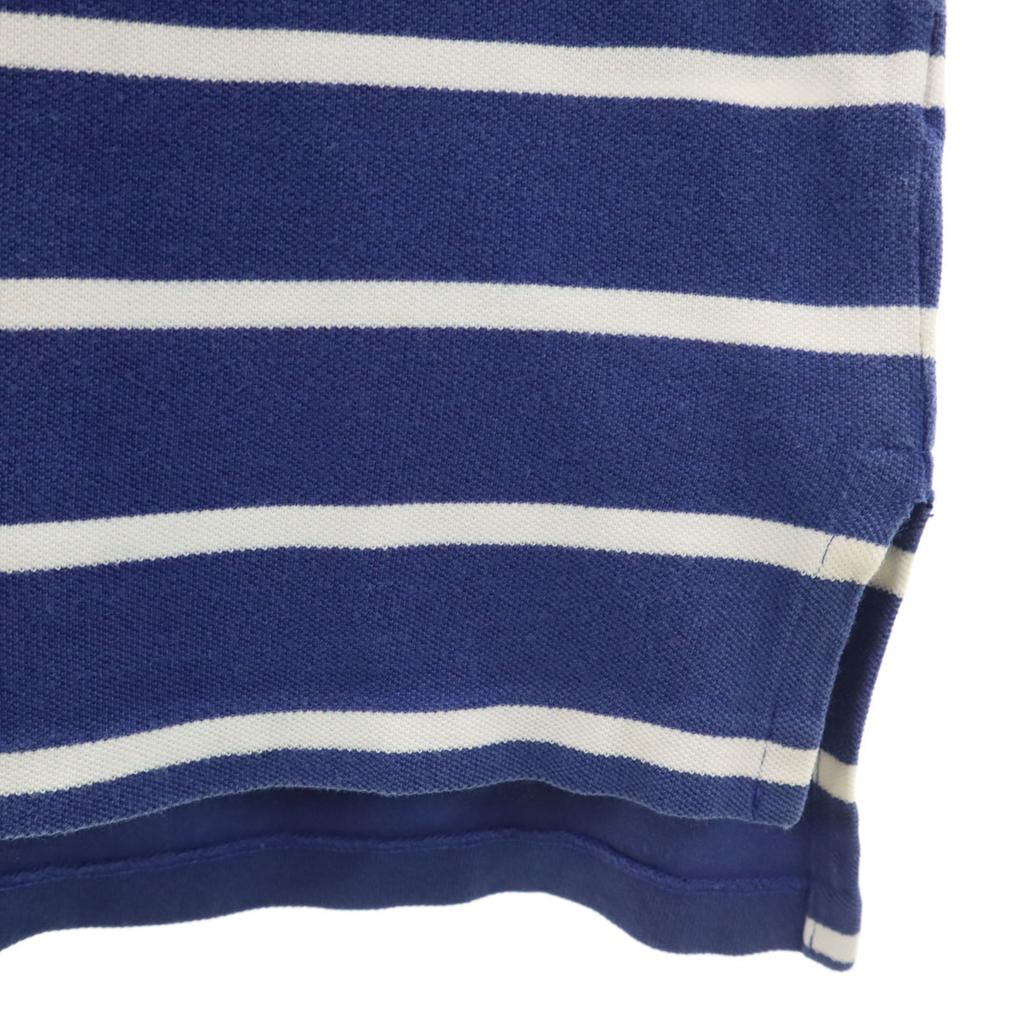 Polo by Ralph Lauren Border Pattern Short sleeve Polo shirt Kanoko fabric Men's Used