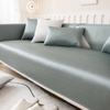 Ice Silk Sofa Cushion Summer Summer Summer Mat Cushion Non-Slip Leather Sofa Cover Cover Cloth Solid Color Seat Cushion