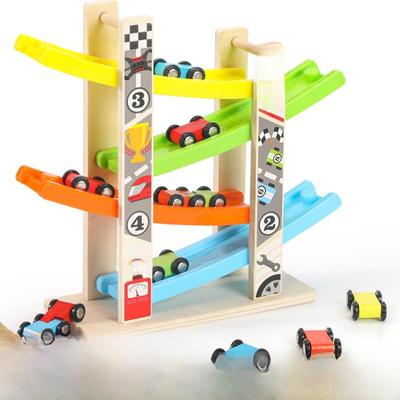 Hölzernes mehrschichtiges Gleiter-Spielzeug für Kinder: Trägheits-Rennstrecke für Rutschspaß