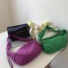 2023 Travel Pleated Crossbody Bags Solid Color Shoulder Bag for Women Trendy Bag