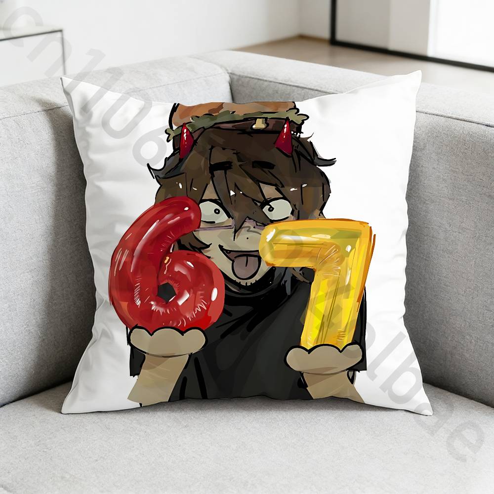 007n7 Customizable Pillow Case Square DoubleSided Printing Short Plush Sofa Cushion Cover Bedroom Bedside Pillow