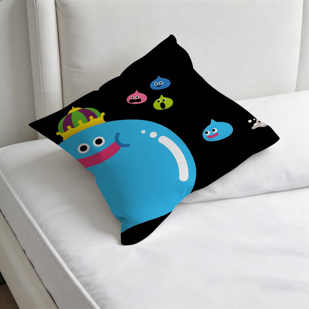 DDragon QQuest Slime  Decorative Square Pillow Cover Soft  Comfortable Pillow Case Sofa Bed Home Decoration