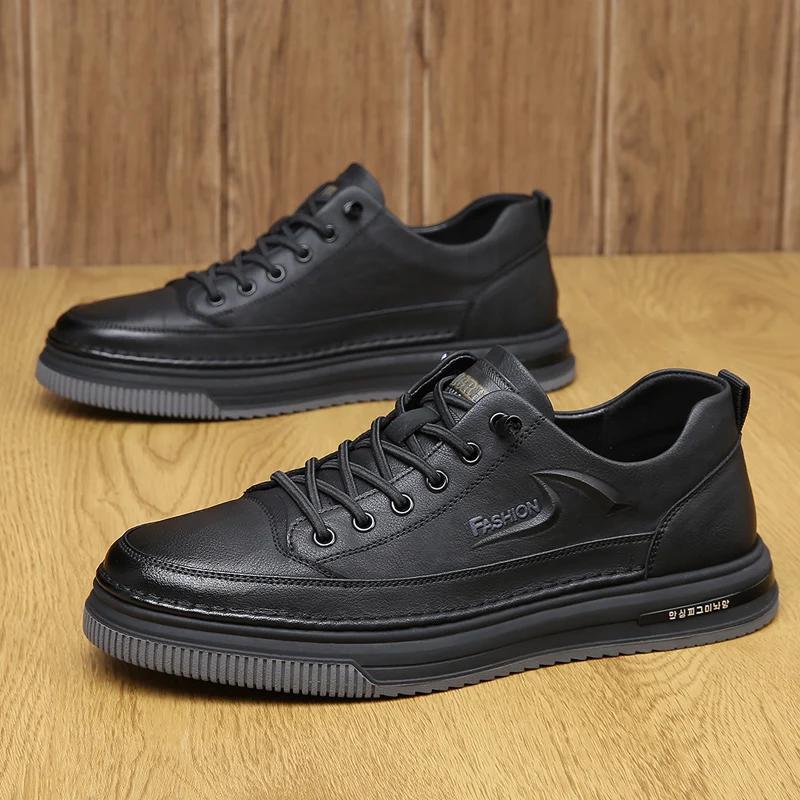 Men Leather Shoes Outdoor Fashion Sneakers Mens Luxury Flat Classic Business Men Oxford Shoes Handmade Men Casual Shoes