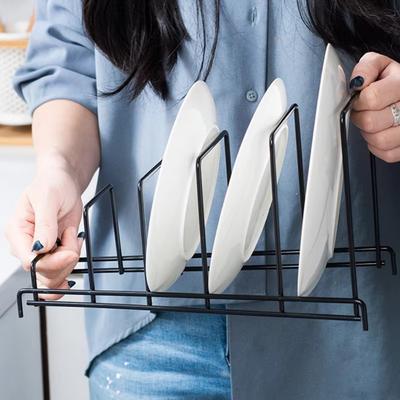 Multifunctional Kitchen Organizer Rack Rust-Free Pot Cover Rack Iron Art Rack Shelf  Bowl Dish