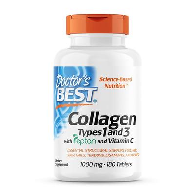 Kollagen Typ 1 und 3 mit Peptan und Vitamin C 1000 mg, 180 Tabletten