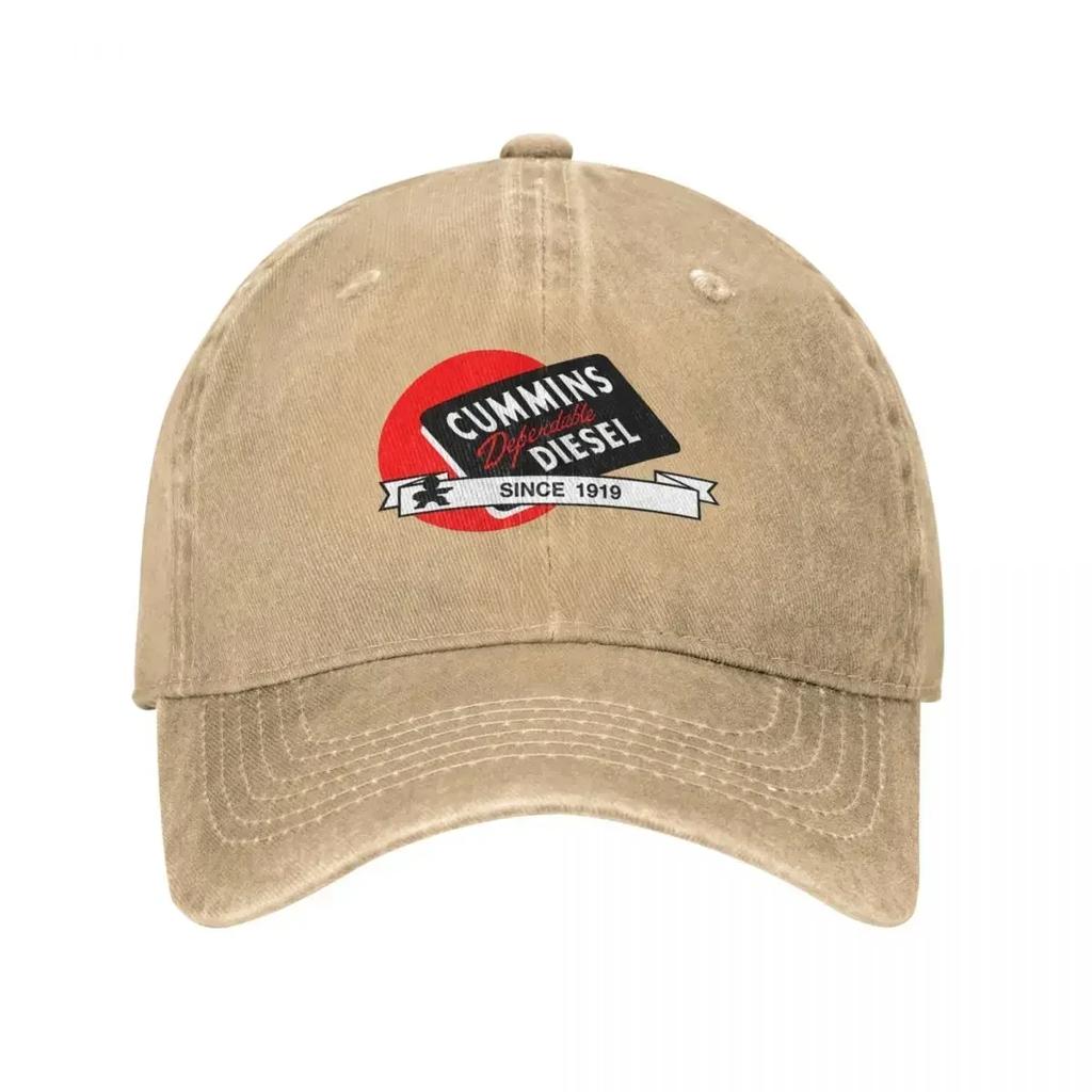 Classic Cummins Gas Baseball Cap Unisex Women Distressed Denim Headwear Outdoor Running Golf Gift Hats Cap
