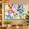 5D Diamond Painting Eevee Evolutions DIY Full Drill Diamond Art Kit Home Decoration