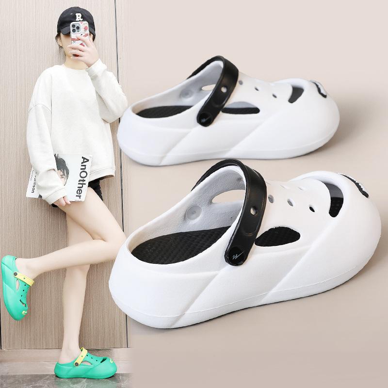 ZB outer wear heightening slippers new summer thick bottom outer wear Mori series heightening soft bottom