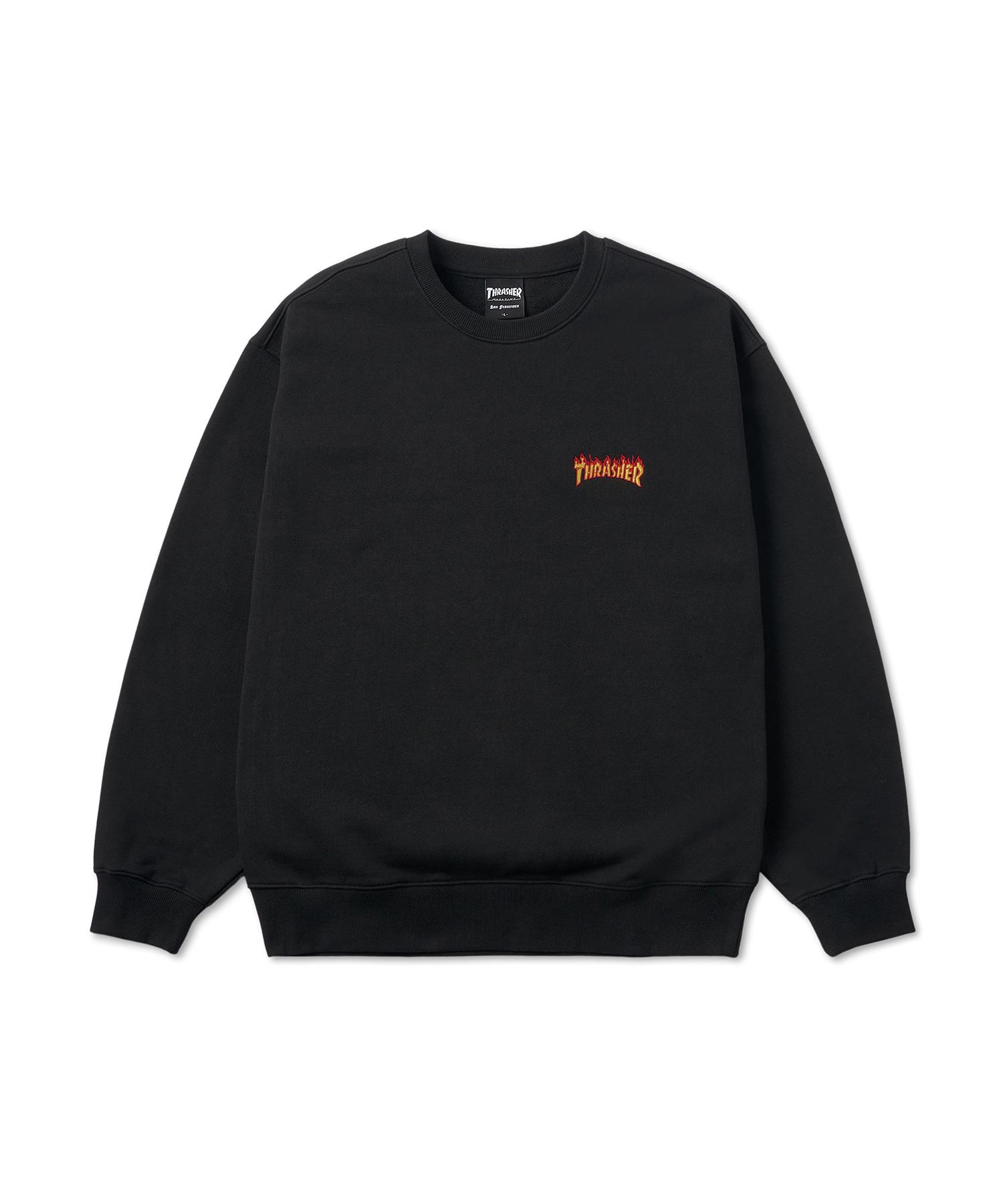 Treasure Small Flame Logo Sweatshirt Black S