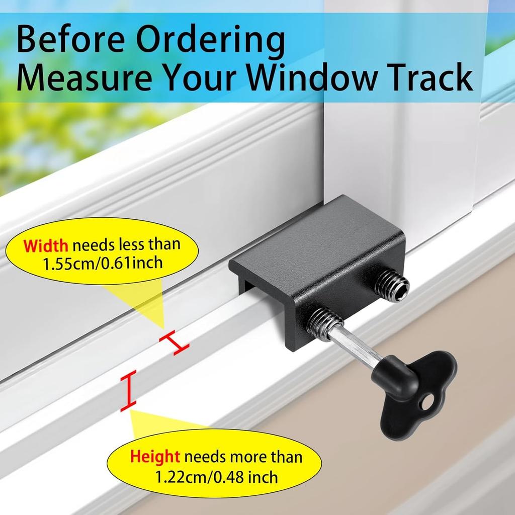 Fechaduras de Janela, Pacote com 4 Fechaduras de Janela de Correr com Chave para Janelas e Portas de Correr Verticais e Horizontais,Fácil de Instalar,Fechadura de Segurança Ajustável para Janela