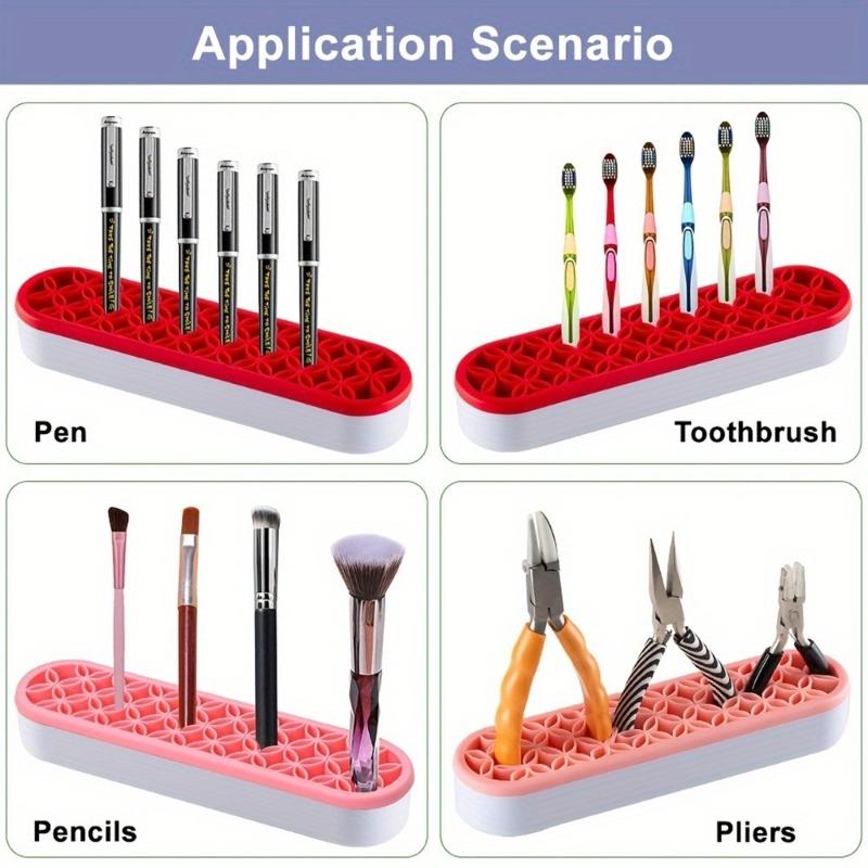 Silicone Makeup Brush Organizers Multifuntional Pen Stand Craft Tool Holder Silicone Texture Suitable for Makeup Brushes