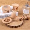 Infants And Young Children Can Bite Cartoon Intelligence, Hearing, Wooden Music, Toys, Molars, Rattles, Beech, Unpainted Toys. 1