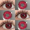 2Pcs Colored Contact Lenses for Eyes Cosplay Red Eye Lens Purple Anime Lenses Halloween Beauty Cosmetic for Eyes Yearly