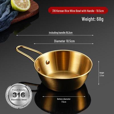 Korean Style 316 Stainless Steel Rice Wine Bowl Set