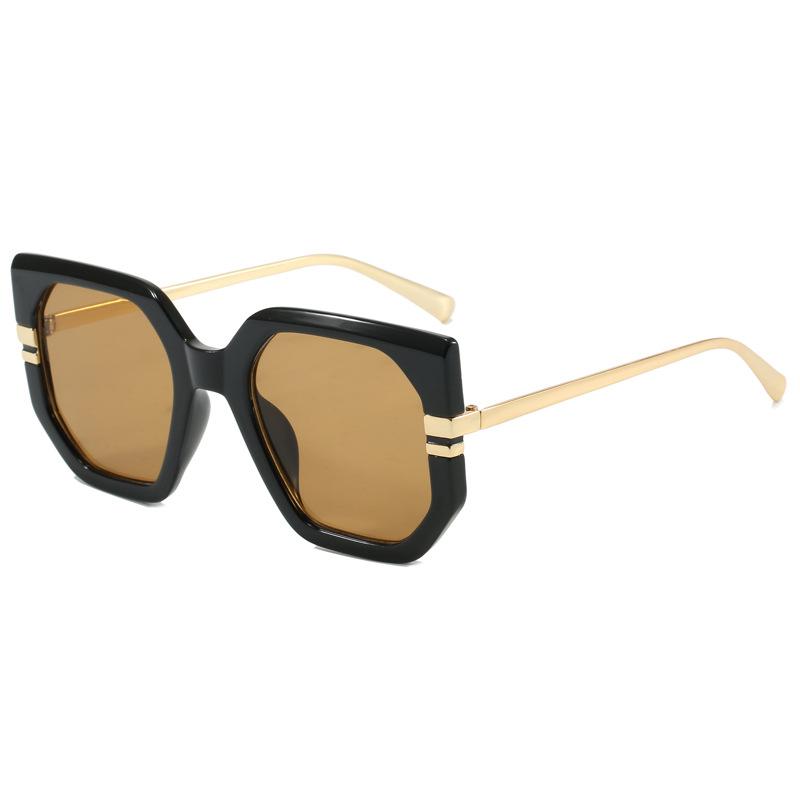 New fashionable square sunglasses women's high-end retro sunglasses trendy personalized sunscreen sunshade glasses