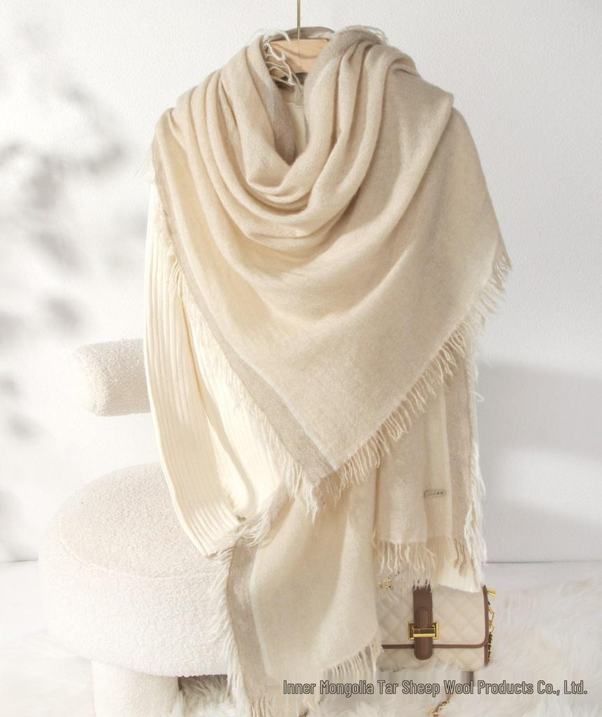 100% Pure Cashmere Knit Scarf: Women's Fashionable Warm Winter Shawl