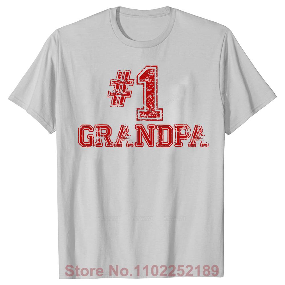 Funny 1 Grandpa Fathers Day T Shirts Graphic Cotton Streetwear Short Sleeve Birthday Gifts Summer Style Tshirt Unisexs Clothing