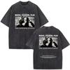 2026 Summer Hot Sale Washed Charli XCX The Moment 2026 Double Sided T-shirt Men Women Vintage Streetwear Oversized Tshirt