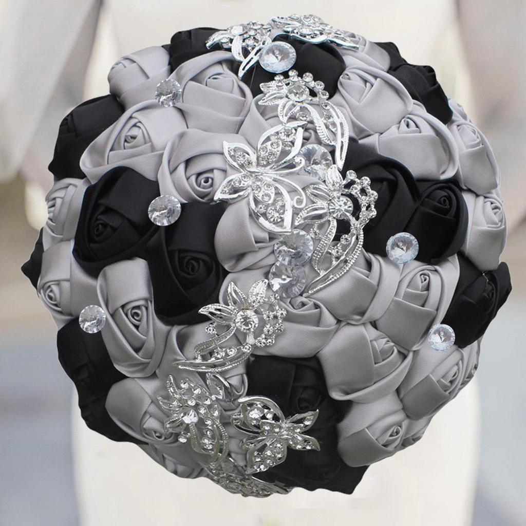 Wifelai Butterfly Drill Ribbon Bridal Bouquet W2216