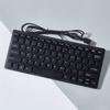 USB-Tastatur mit Kabel 78 Tasten Kompakte leise Tastatur für PC Laptop Tablets Desktop-Computer